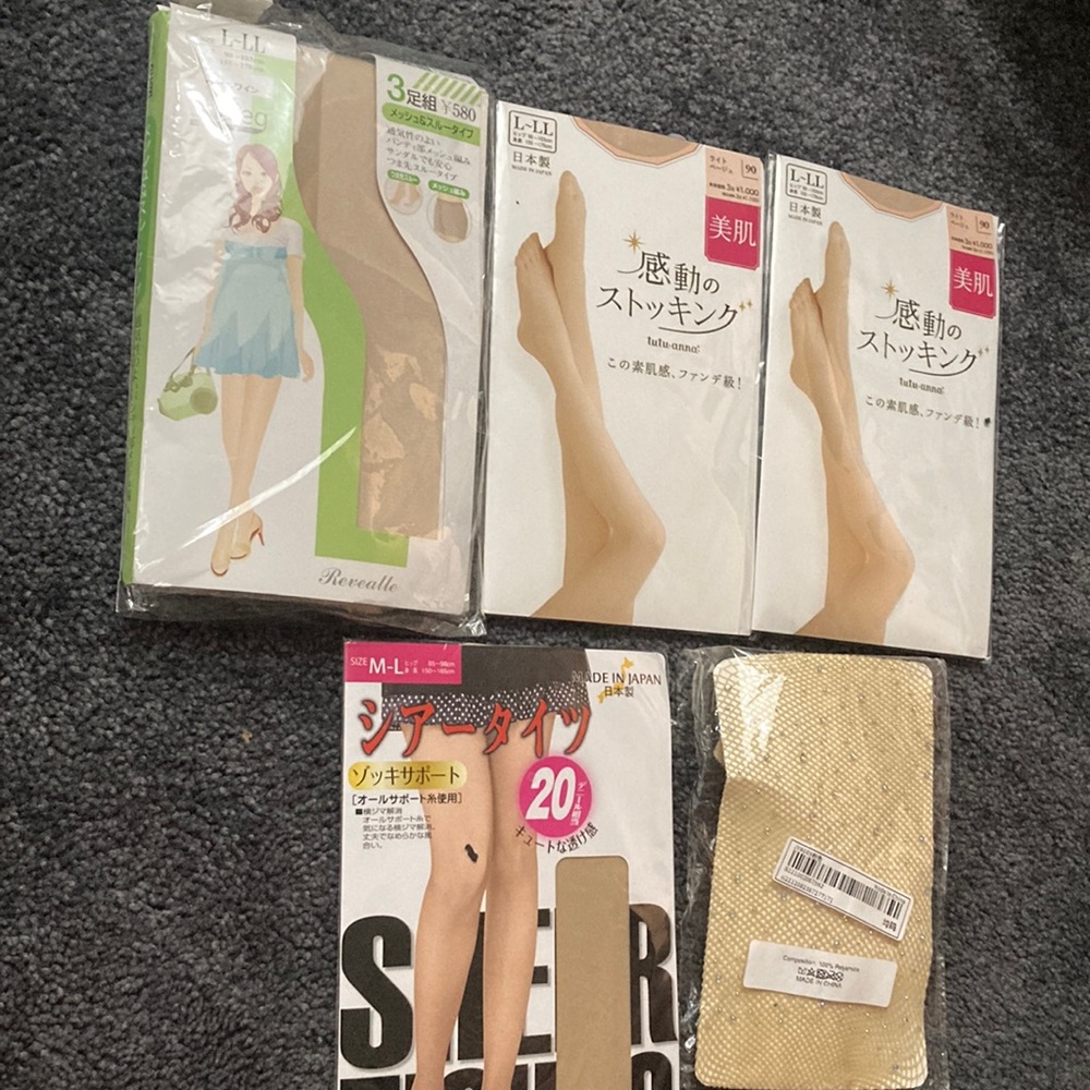 Sheer tights & rhinestone tights